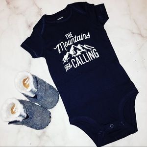 The mountains are calling onesie